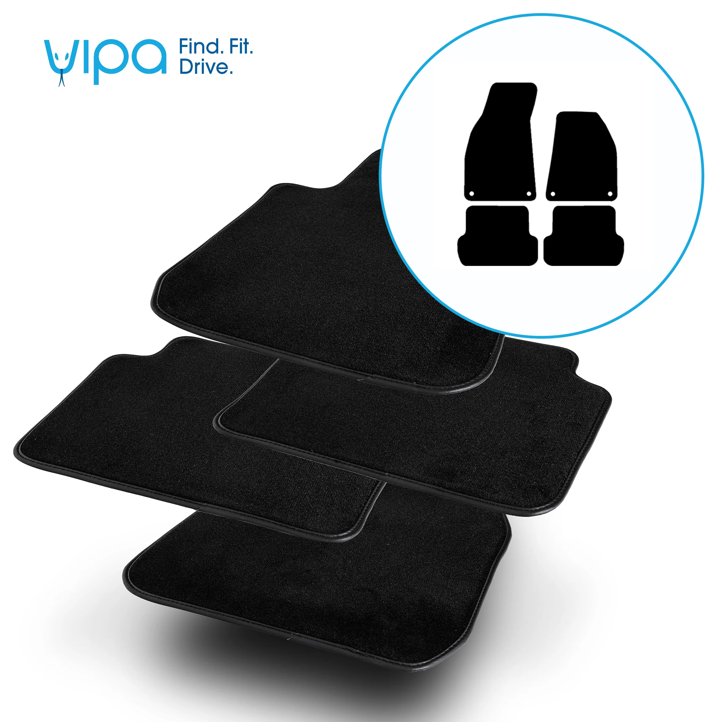 AUDI A4 SALOON / ESTATE / CONVERTIBLE 2001 TO 2004 - CAR MAT SET