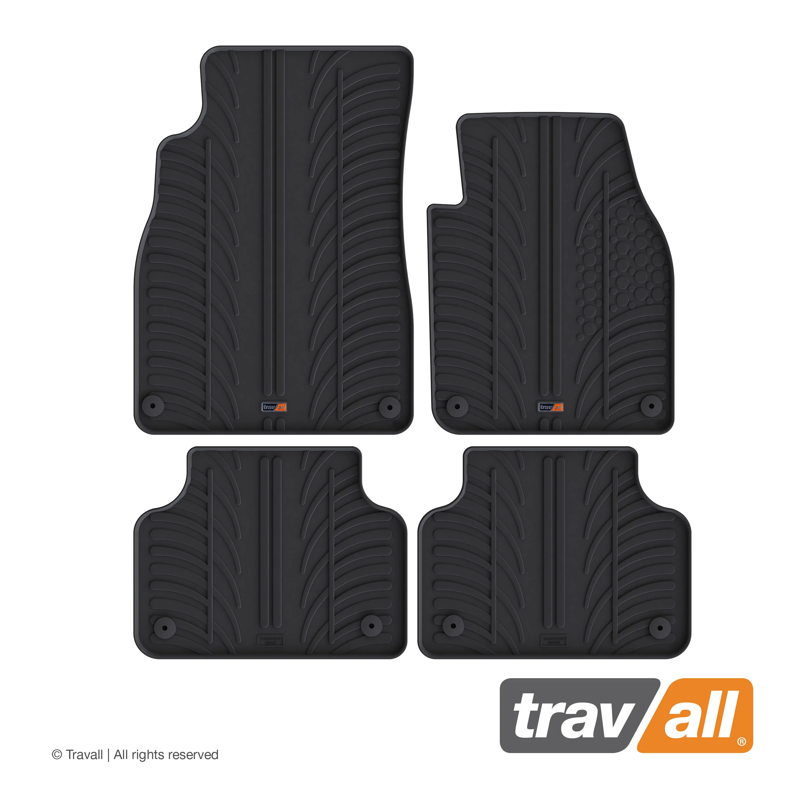 AUDI Q7 2015-CURRENT and Q8 2018-CURRENT Rubber Car Mats Set (4 Mats)
