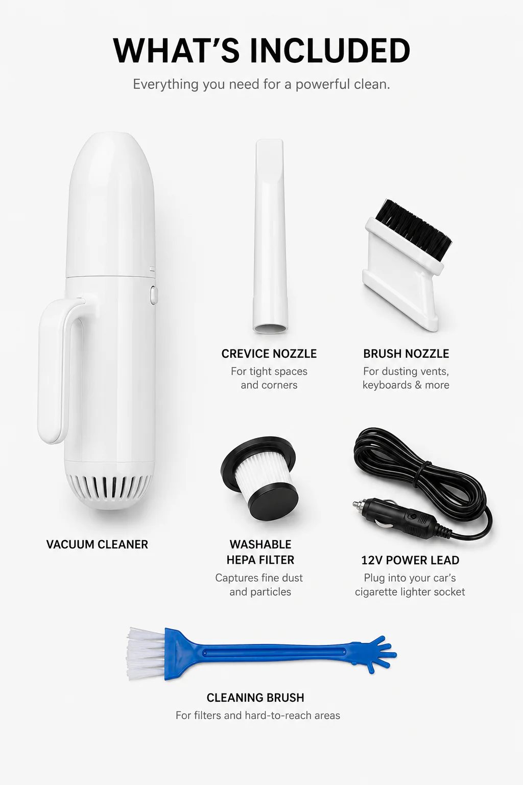 Dry & Wet Handheld Vacuum Cleaner - Image 3